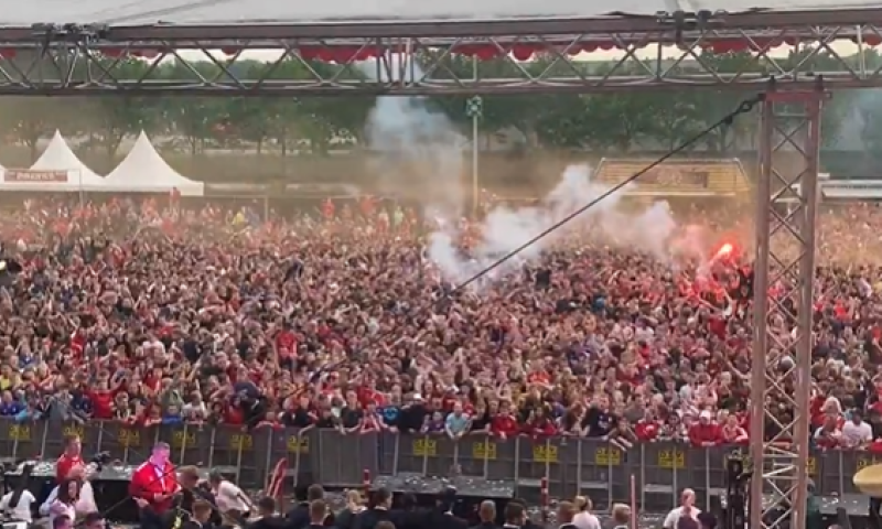 Heus festivalterrein bij de Grolsch Veste: Twente viert behalen Europees voetbal